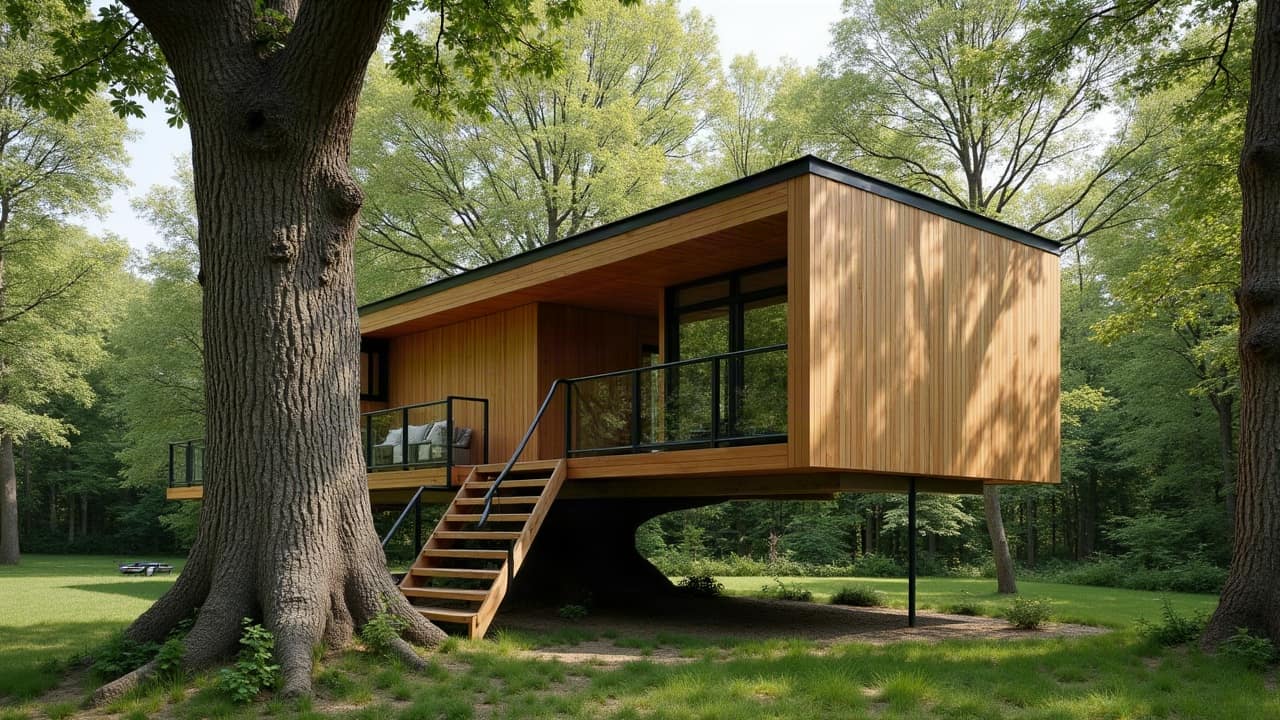 Peut-on poser une cabane sur deux arbres différents