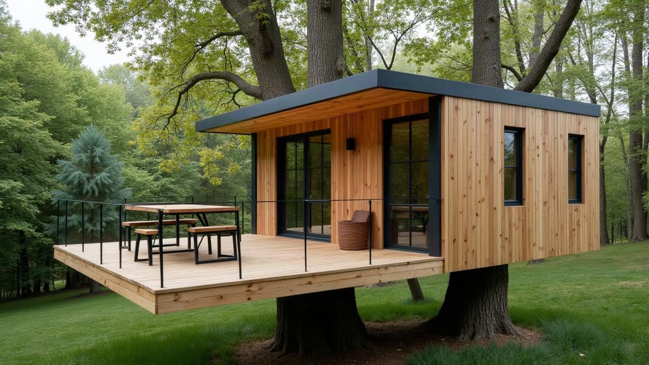 Mobilier sur mesure ou standard pour une cabane perchée