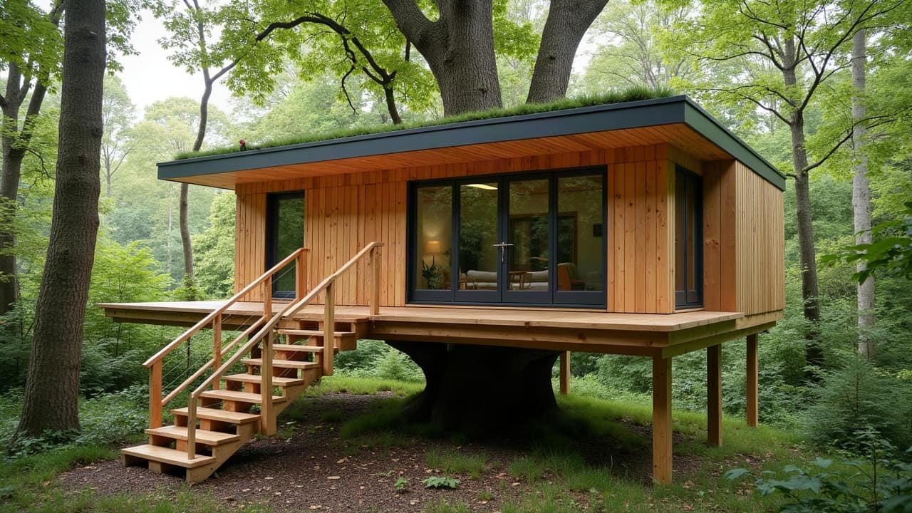 Sécuriser l'accès d'une cabane perchée pour un usage familial au quotidien